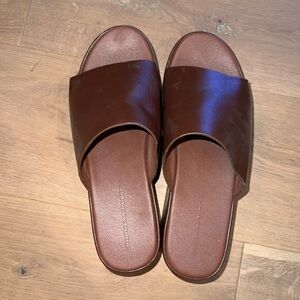 Brown Slide Sandals
